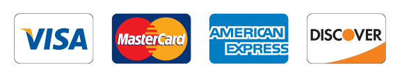 We Accept All Major Credit Cards